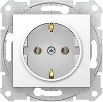 Розетка с заземлением без рамки Schneider Electric Sedna 1-м. белый картинка